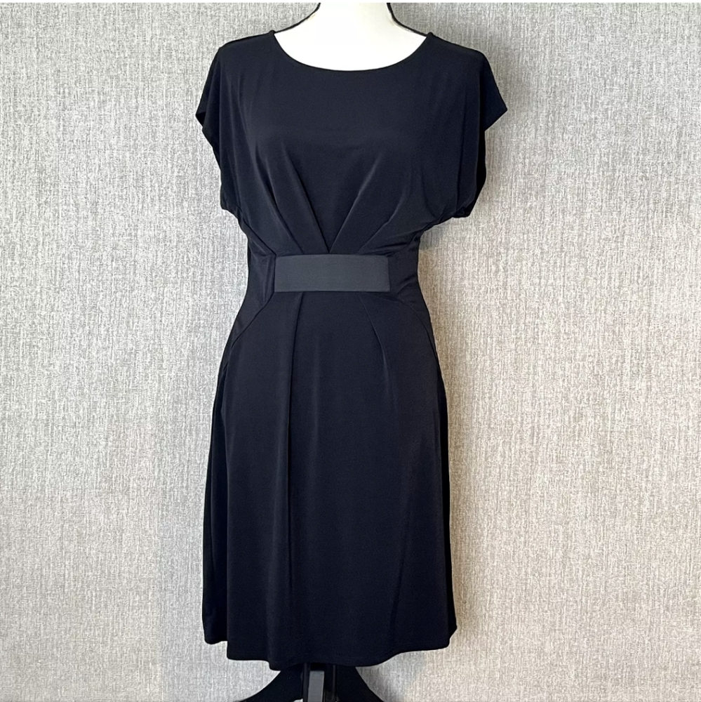 Fit and flare dress with dolman sleeves